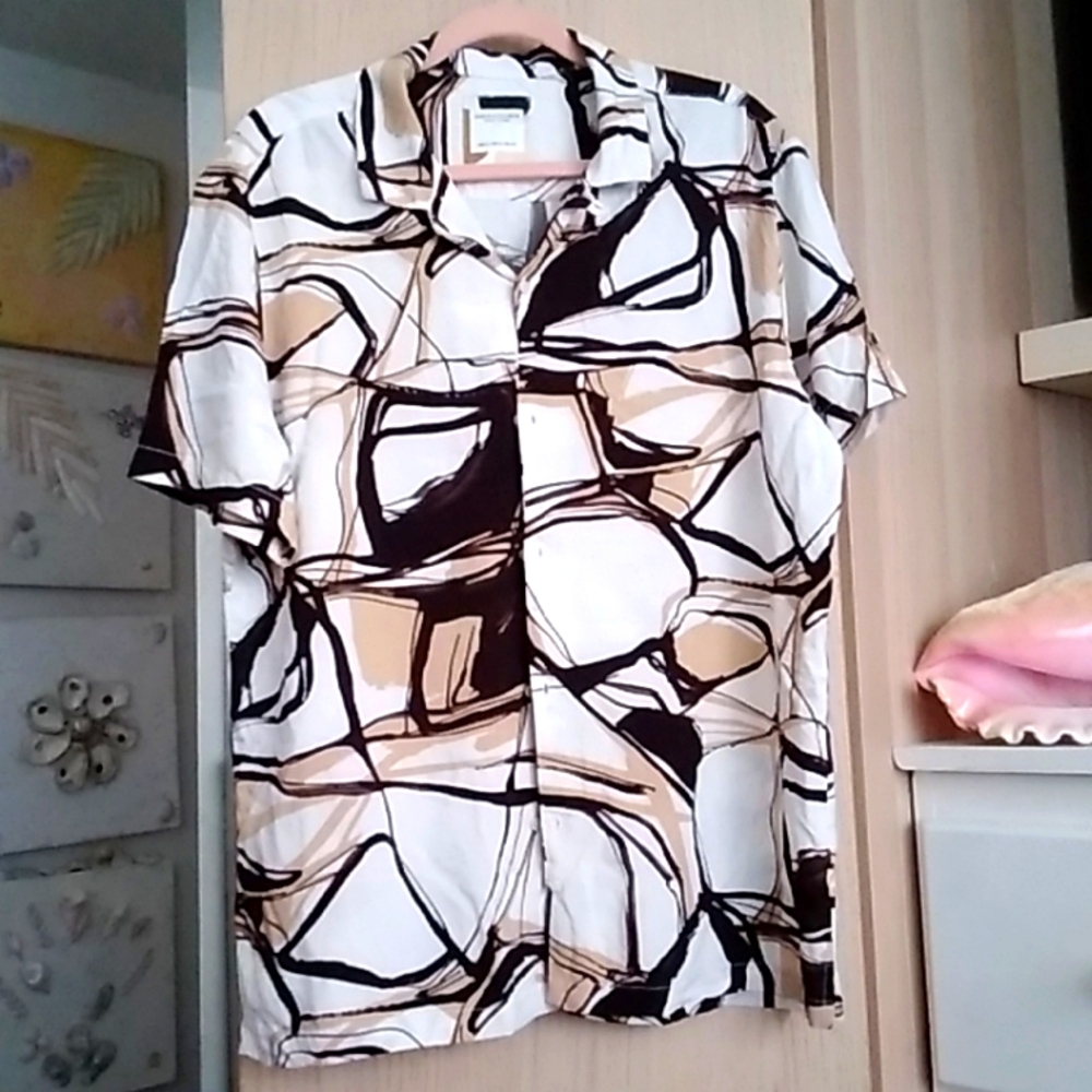 Denima& Flower Ricky Singh Shirt sz XL